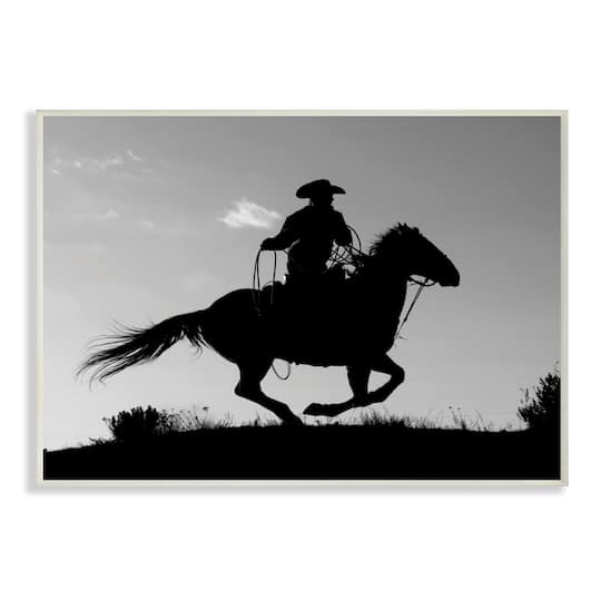 Stupell Industries Southwestern Cowboy Silhouette Wall Plaque